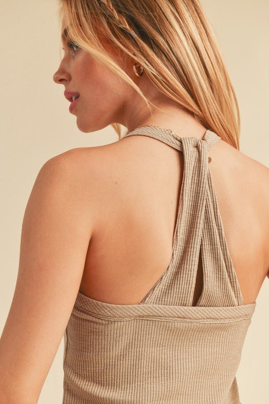 Aemi + Co Scoop Neck Ribbed Tank - S. M. & Co.