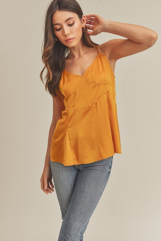 Aemi + Co Tie Back V - Neck Cami - S. M. & Co.