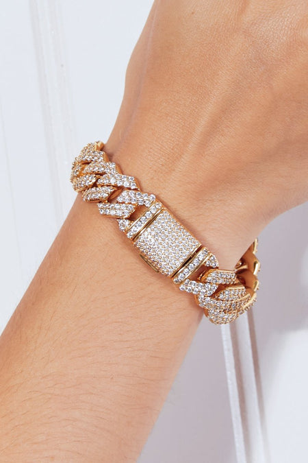 Alloy Inlaid Zircon Bracelet - S. M. & Co.