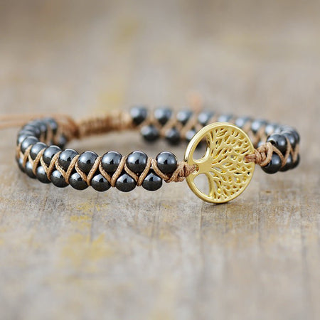 Alloy Natural Stone Braided Bracelet - S. M. & Co.