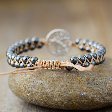 Alloy Natural Stone Braided Bracelet - S. M. & Co.