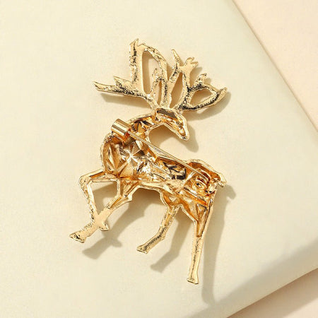 Alloy Reindeer Brooch - S. M. & Co.