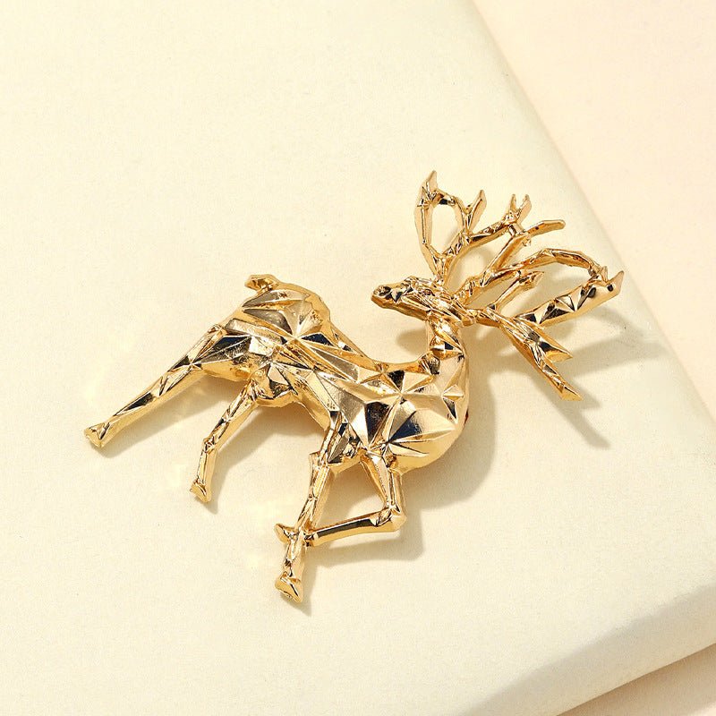 Alloy Reindeer Brooch - S. M. & Co.