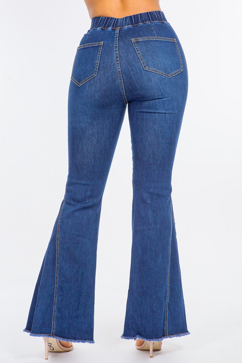 American Bazi High Waist Curvy Flare Jeans - S. M. & Co. Flare Jeans