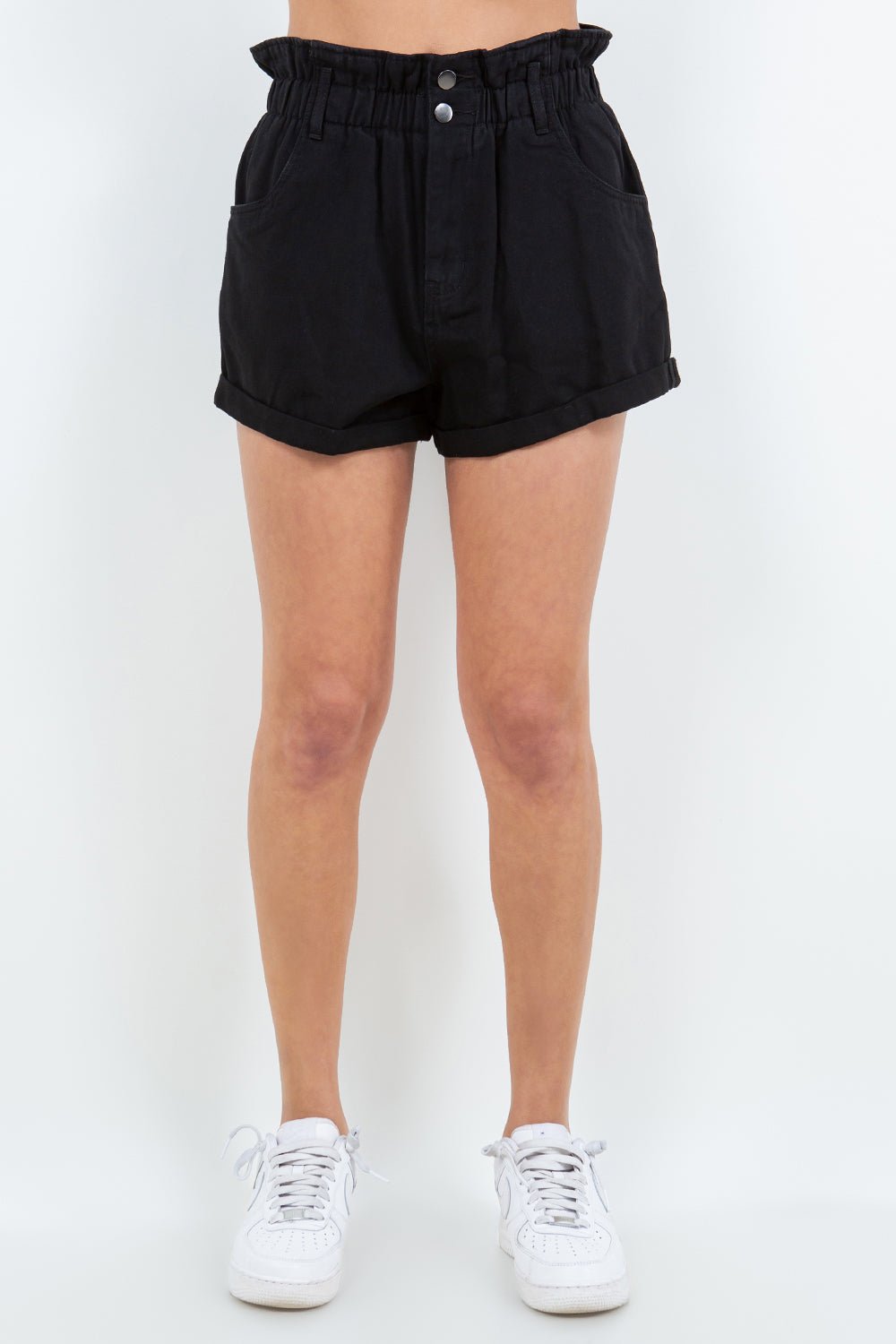 American Bazi High Waist Paper Bag Shorts - S. M. & Co. Shorts