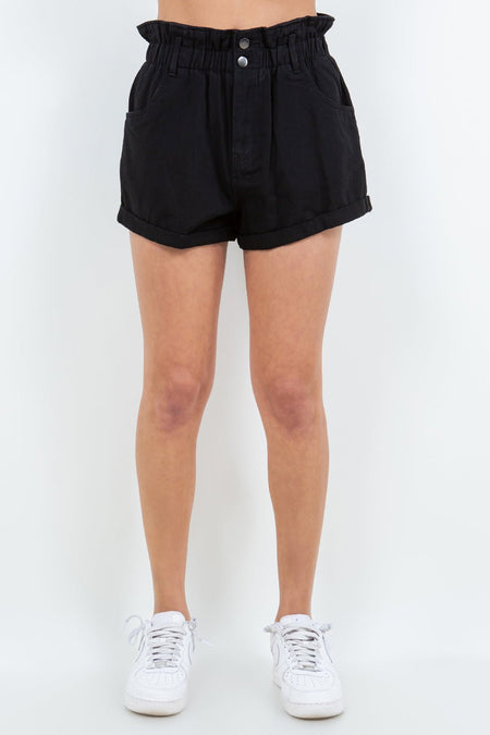 American Bazi High Waist Paper Bag Shorts - S. M. & Co. Shorts