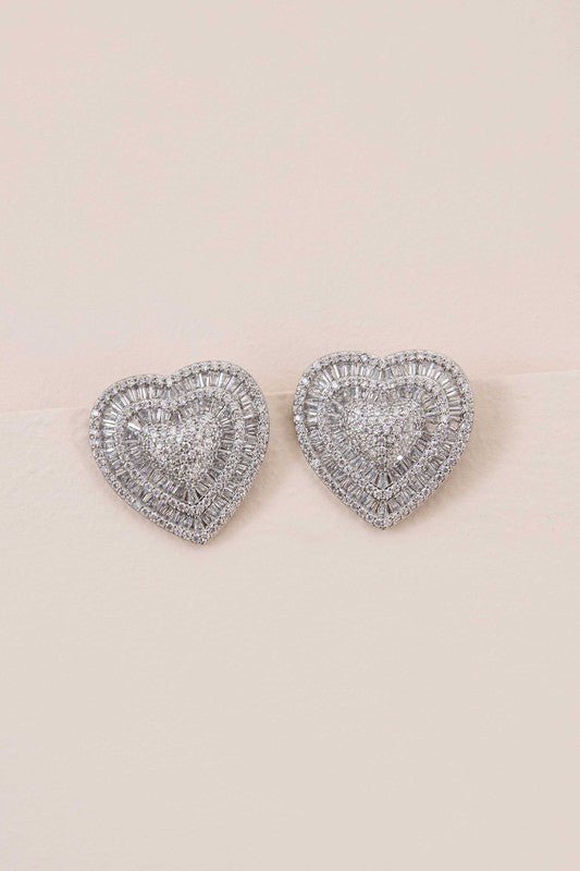 Amiya Heart Post Earrings - S. M. & Co. Earrings