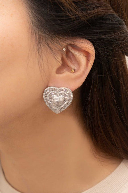 Amiya Heart Post Earrings - S. M. & Co. Earrings