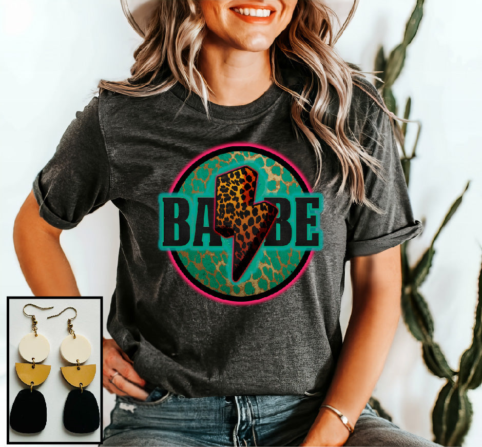 Babe- Leopard Bolt - S. M. & Co. T-Shirt