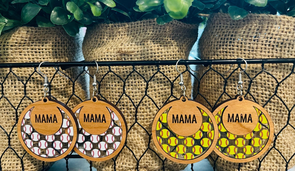 Baseball and Softball Mama - S. M. & Co. Earrings