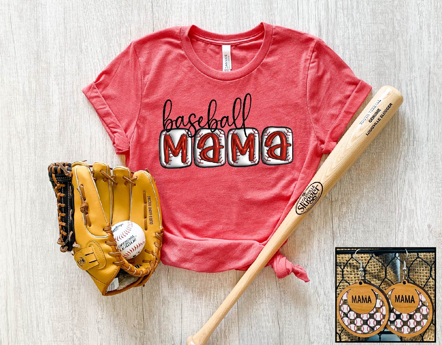 Baseball Mama- Puff Look - S. M. & Co. T-Shirt