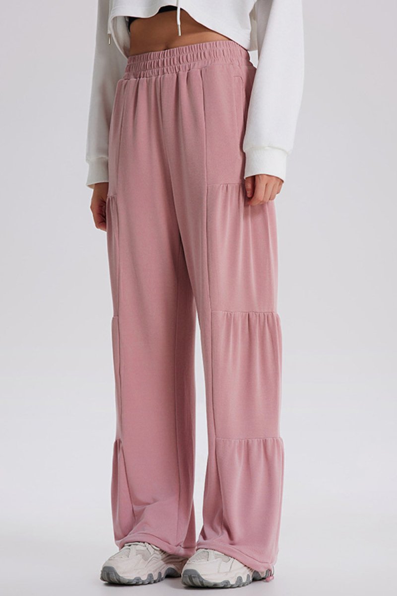 Basic Bae Drawstring Elastic Waist Ruched Joggers - S. M. & Co.