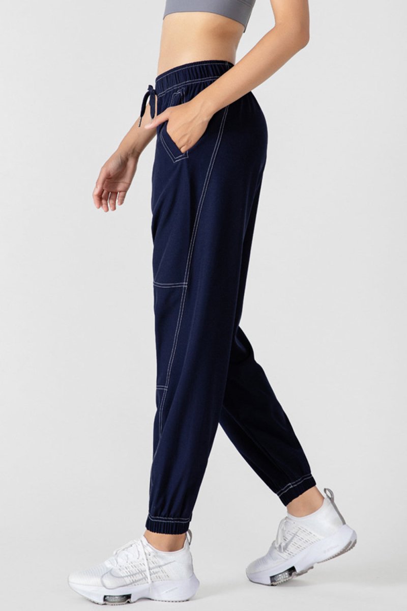 Basic Bae Drawstring Joggers with Pockets - S. M. & Co.