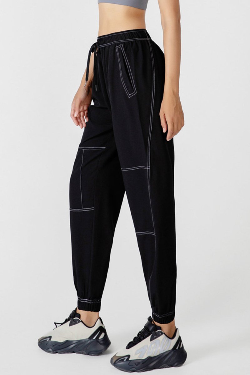 Basic Bae Drawstring Joggers with Pockets - S. M. & Co.