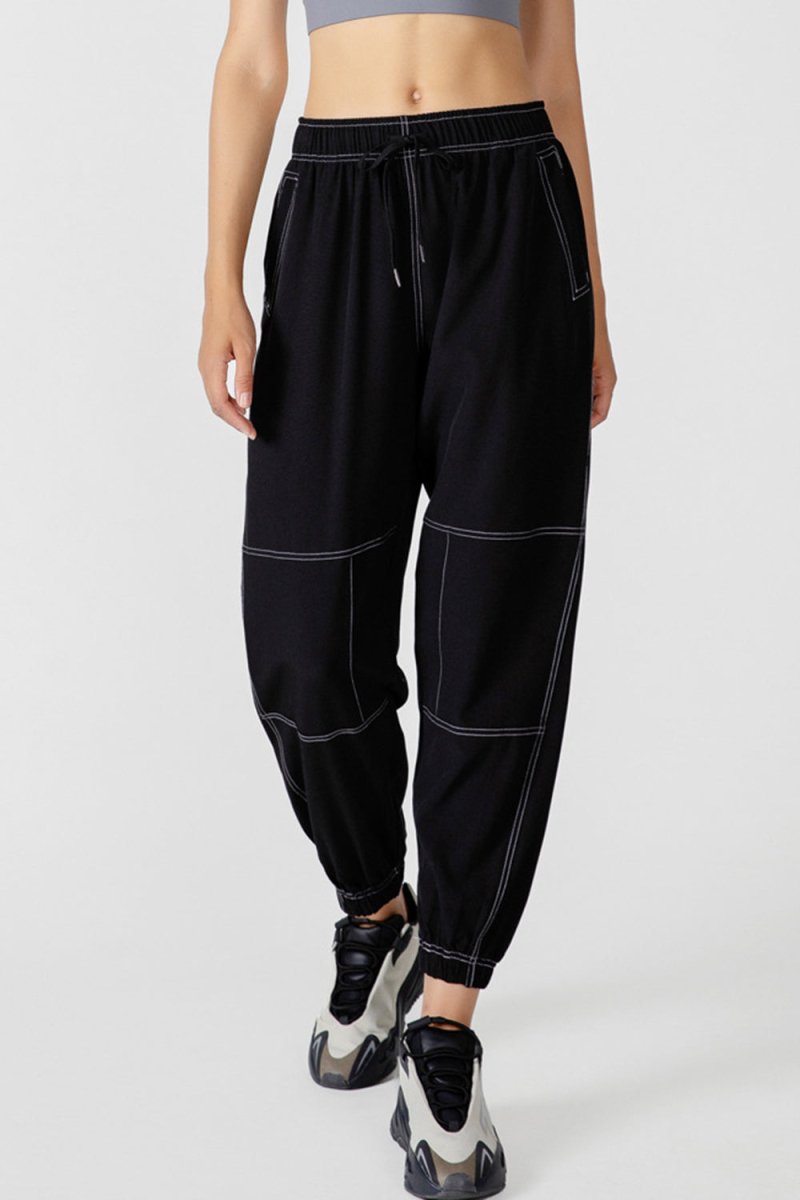 Basic Bae Drawstring Joggers with Pockets - S. M. & Co.