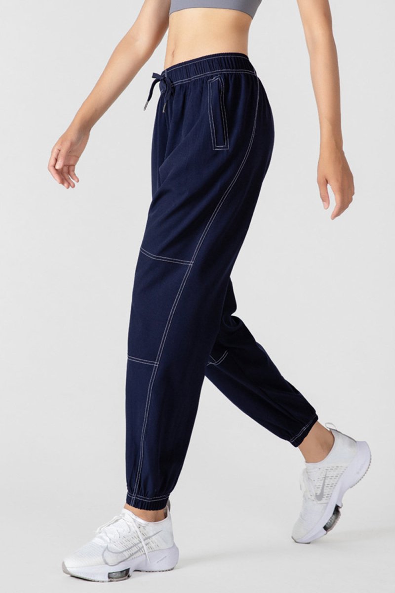 Basic Bae Drawstring Joggers with Pockets - S. M. & Co.