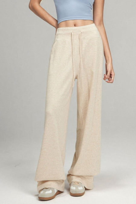 Basic Bae Drawstring Wide Leg Pants with Pockets - S. M. & Co.