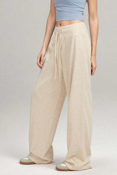 Basic Bae Drawstring Wide Leg Pants with Pockets - S. M. & Co.