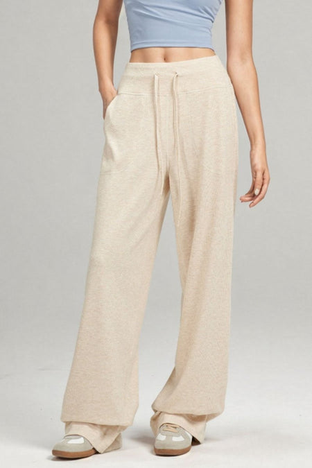 Basic Bae Drawstring Wide Leg Pants with Pockets - S. M. & Co.