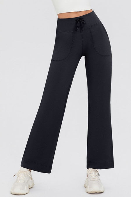 Basic Bae Full Size Drawstring High Waist Pants with Pockets - S. M. & Co.