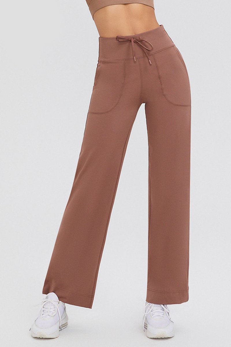 Basic Bae Full Size Drawstring High Waist Pants with Pockets - S. M. & Co.