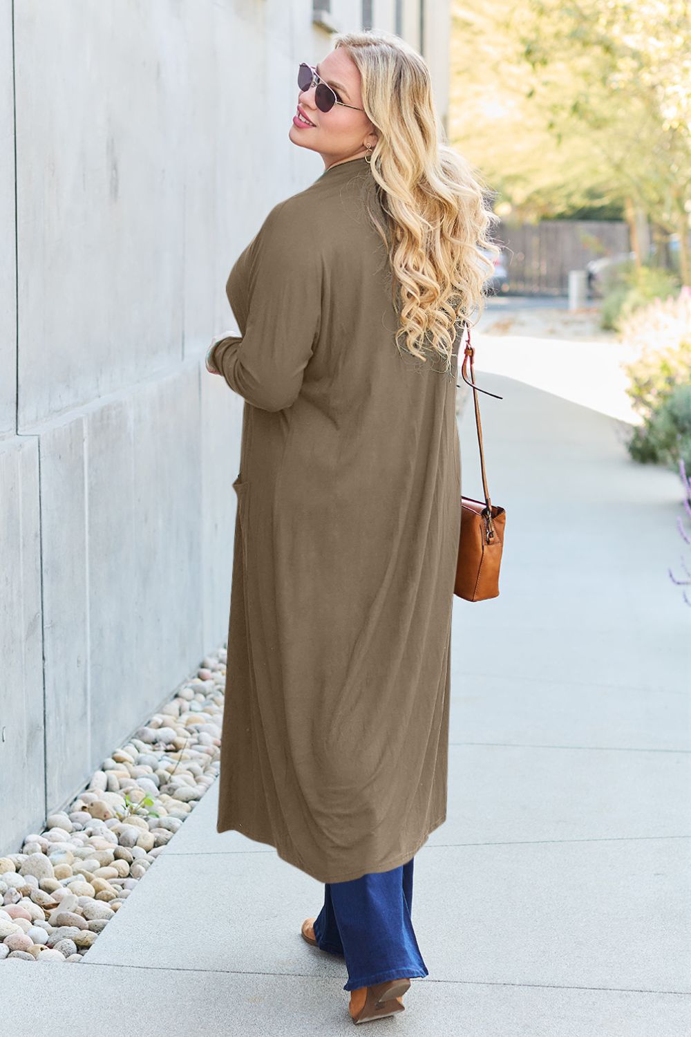 Basic Bae Full Size Open Front Long Sleeve Cover Up - S. M. & Co. Cover-up