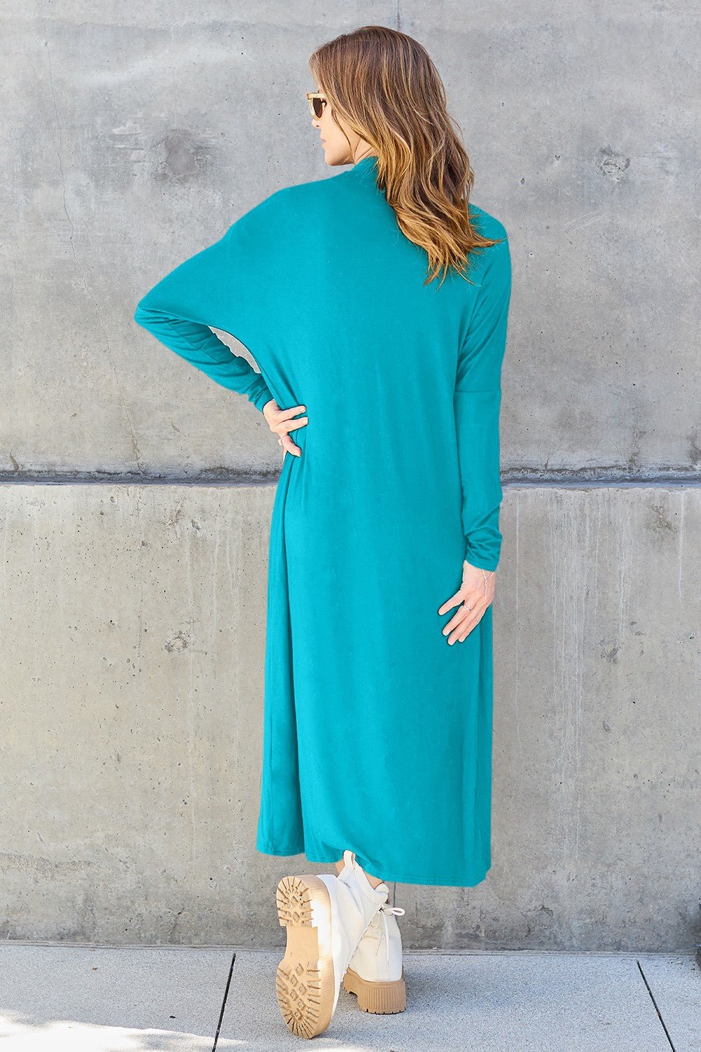 Basic Bae Full Size Open Front Long Sleeve Cover Up - S. M. & Co. Cover-up