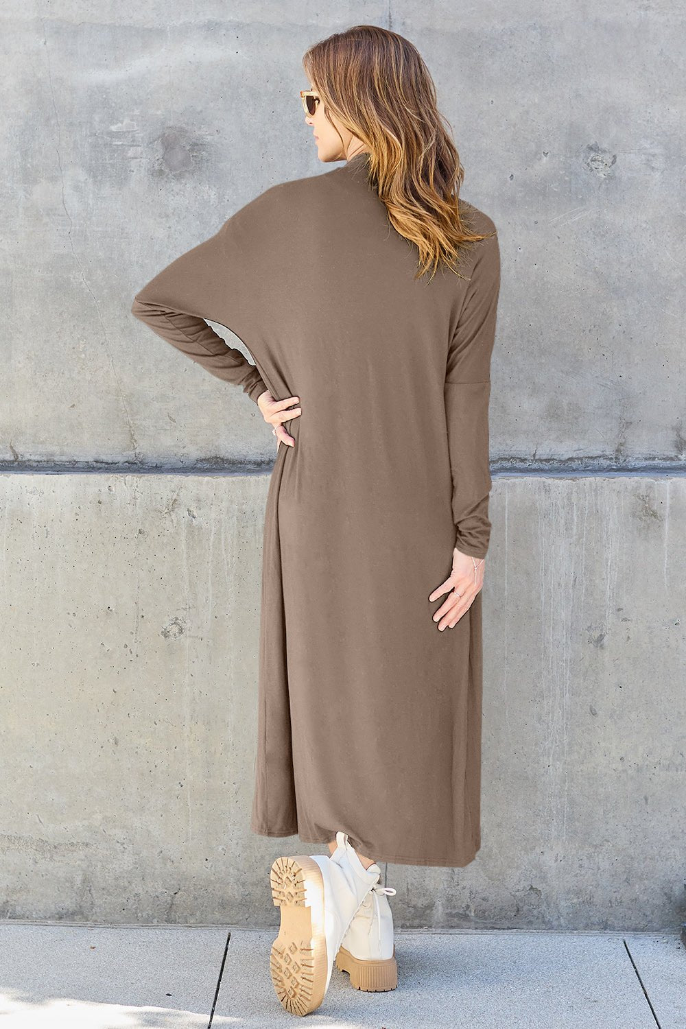 Basic Bae Full Size Open Front Long Sleeve Cover Up - S. M. & Co. Cover-up