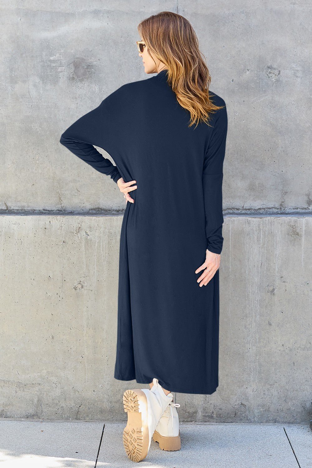 Basic Bae Full Size Open Front Long Sleeve Cover Up - S. M. & Co. Cover-up