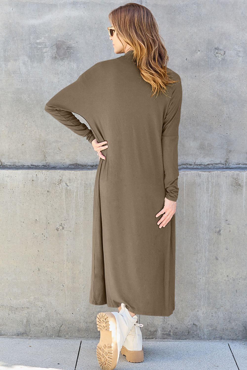 Basic Bae Full Size Open Front Long Sleeve Cover Up - S. M. & Co. Cover-up