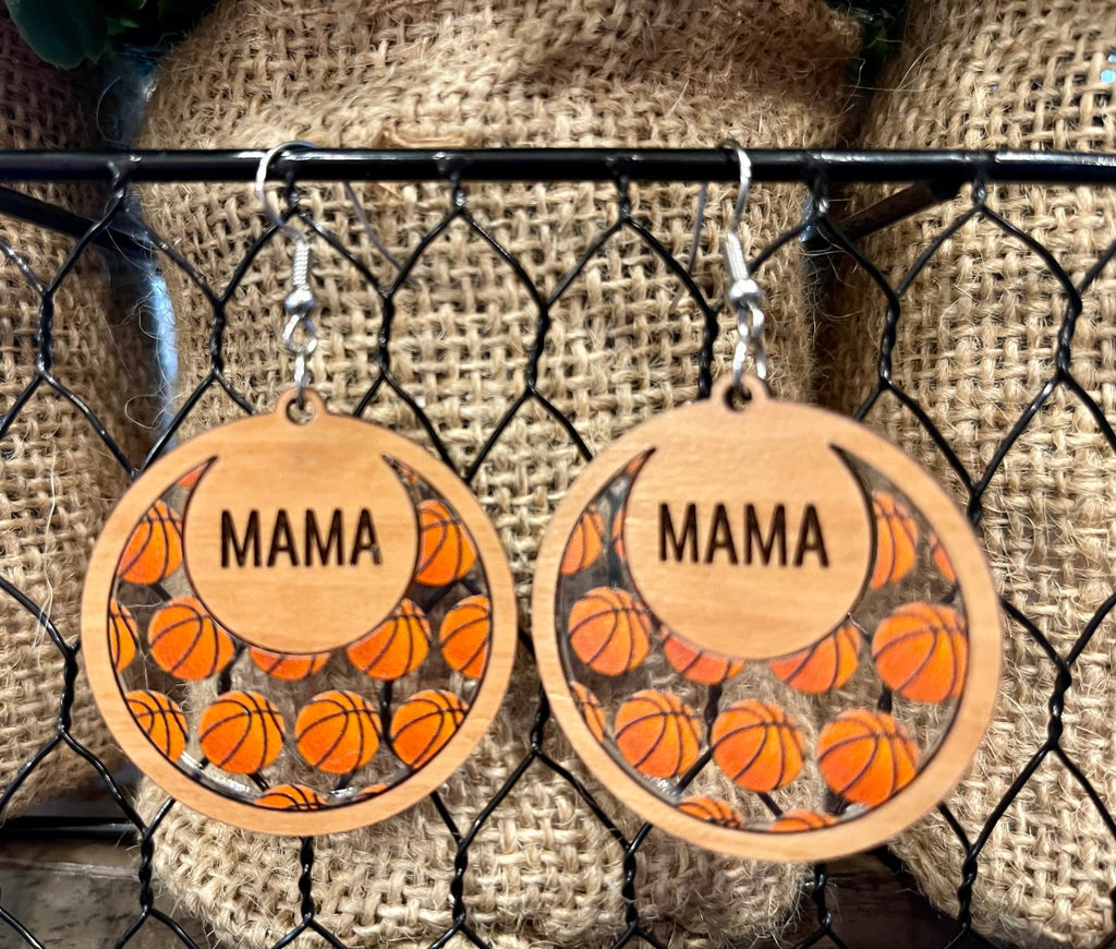 Basketball Mama Wood & Acrylic - S. M. & Co.