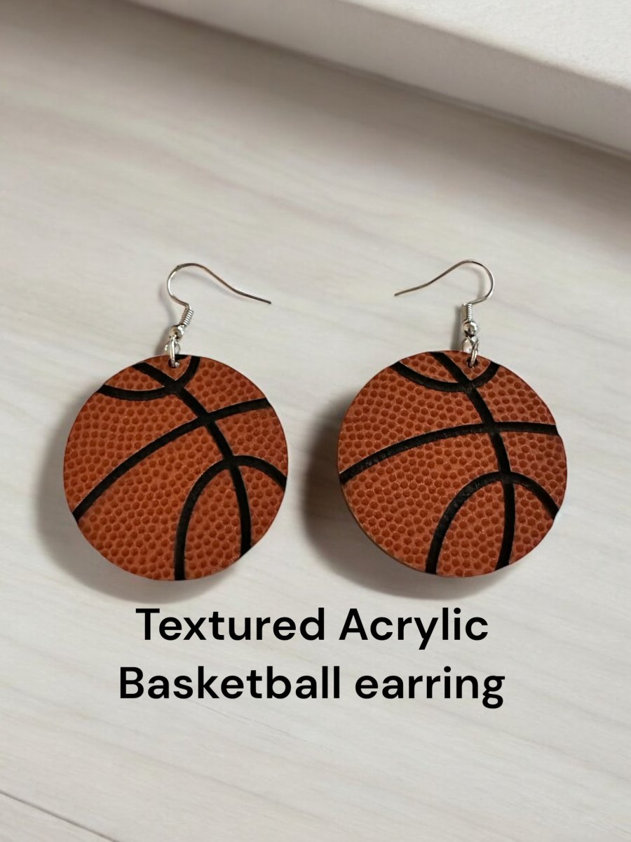 Basketball texture acrylic earrings - S. M. & Co.