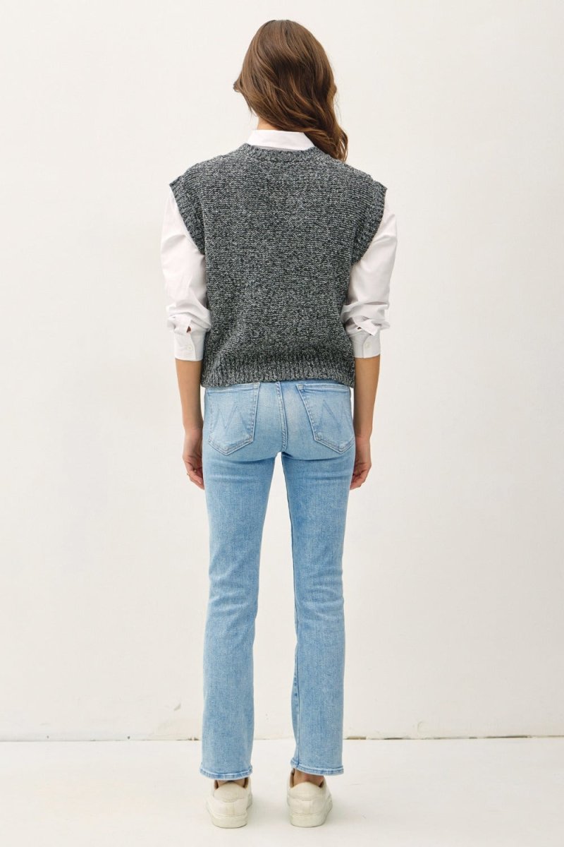 Be Cool Cable Knit V - Neck Sweater Vest - S. M. & Co.