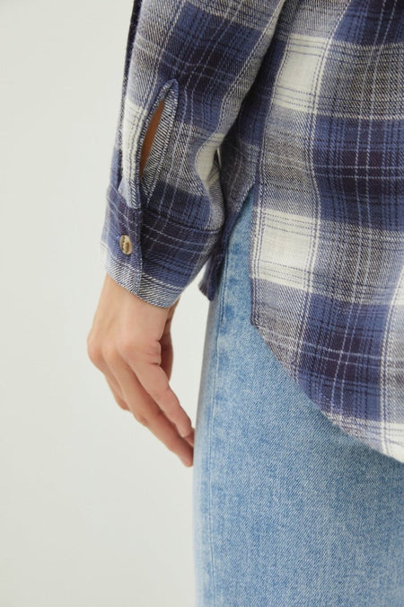 Be Cool Plaid Flannel Button Down Shirt with Chest Pocket - S. M. & Co.