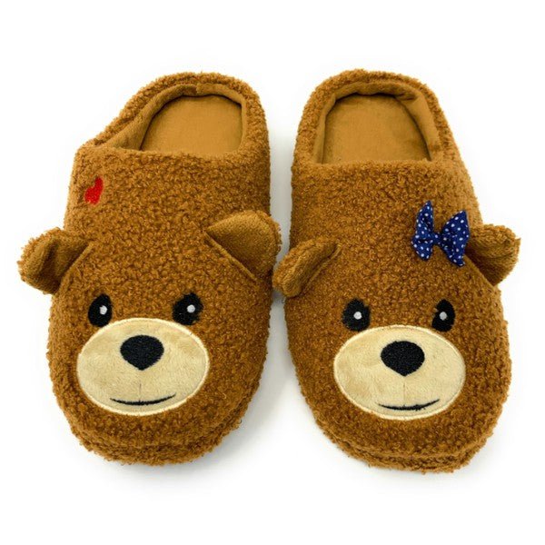 Bear Hug - Women's Slip On House Animal Slippers - S. M. & Co. Slippers