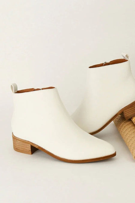 Beast Fashion PU Leather Block Heel Boots - S. M. & Co.