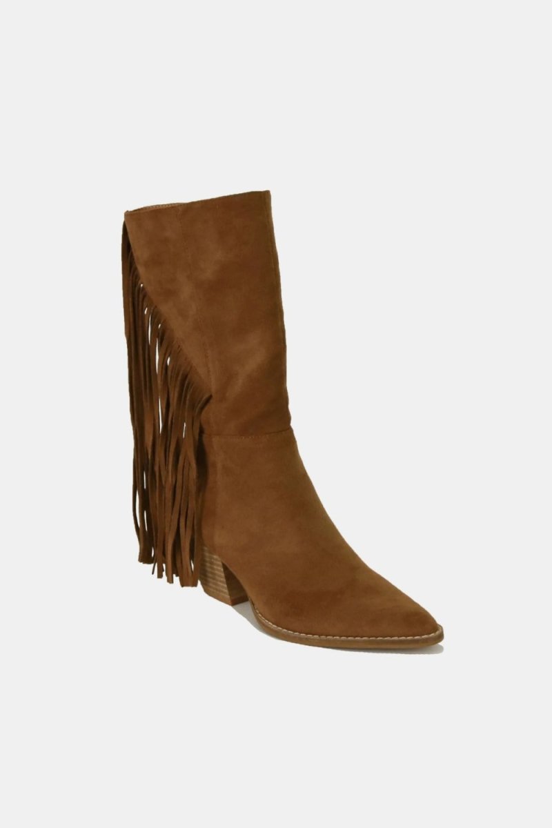 Beast Fashion Suede Fringe Point Toe Boots - S. M. & Co.