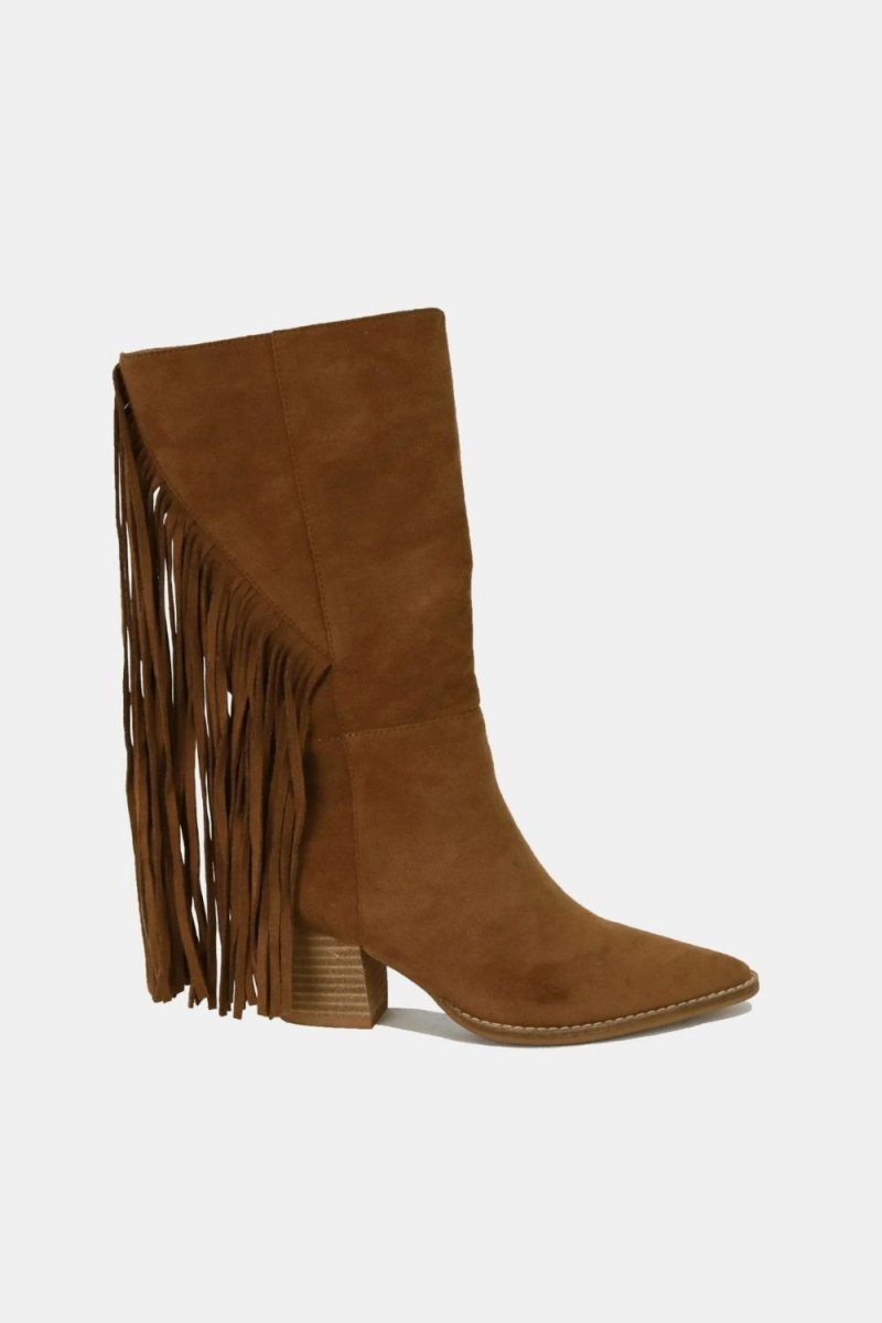 Beast Fashion Suede Fringe Point Toe Boots - S. M. & Co.