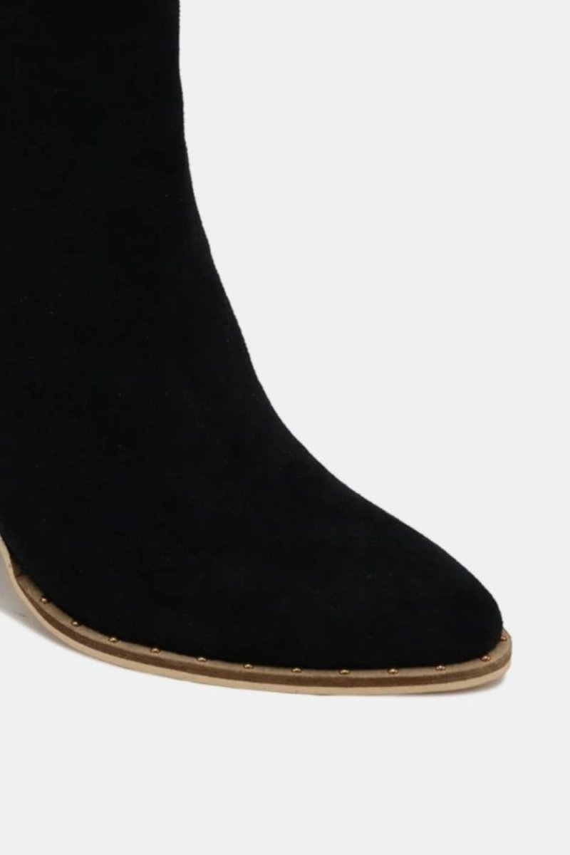 Beast Fashion Suede Point Toe Ankle Booties - S. M. & Co.