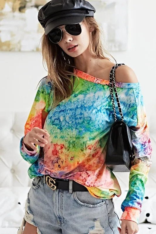 BiBi Tie Dye Soft Knit Jersey T-Shirt - S. M. & Co.