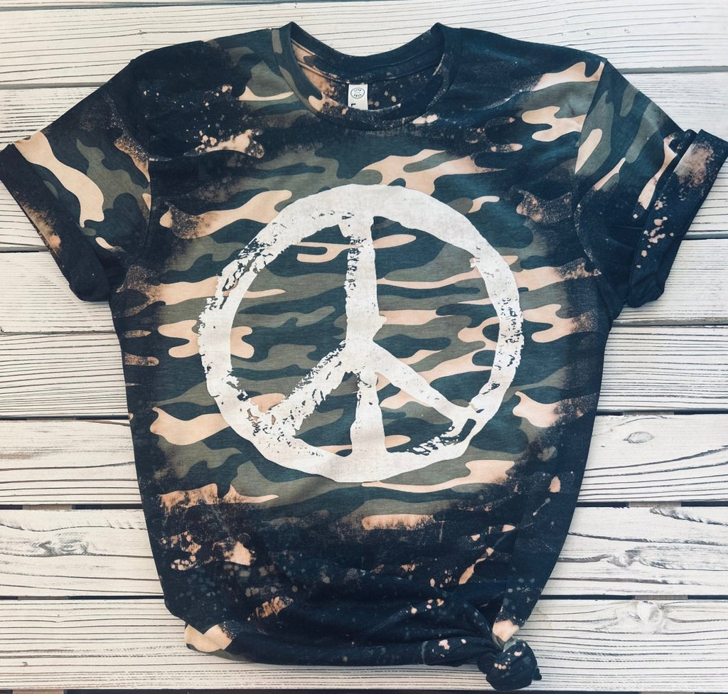 Bleached Grunge Peace Sign - S. M. & Co.