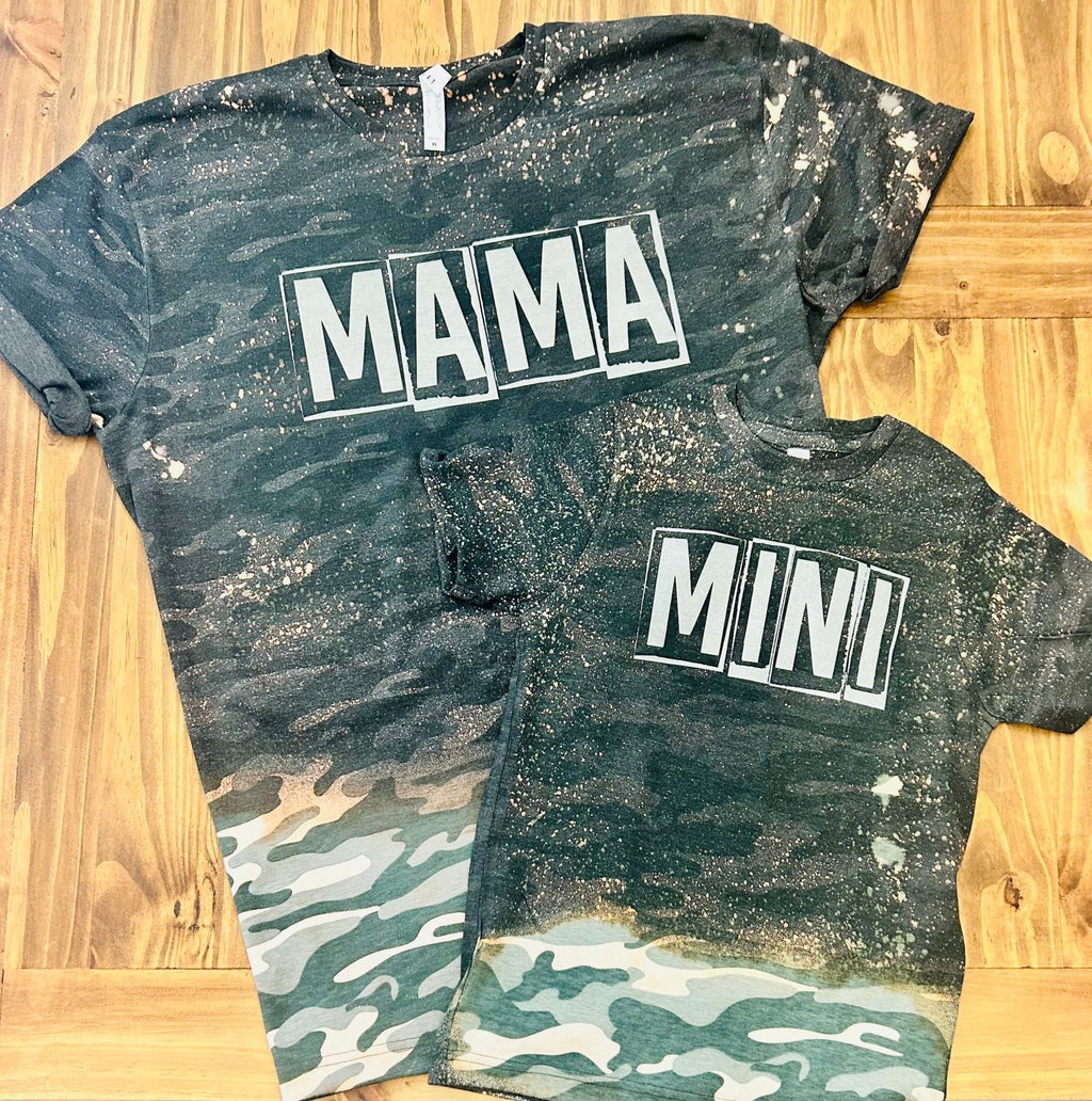 Bleached Mama/Mini Leopard & Camo - S. M. & Co. Shirts & Tops