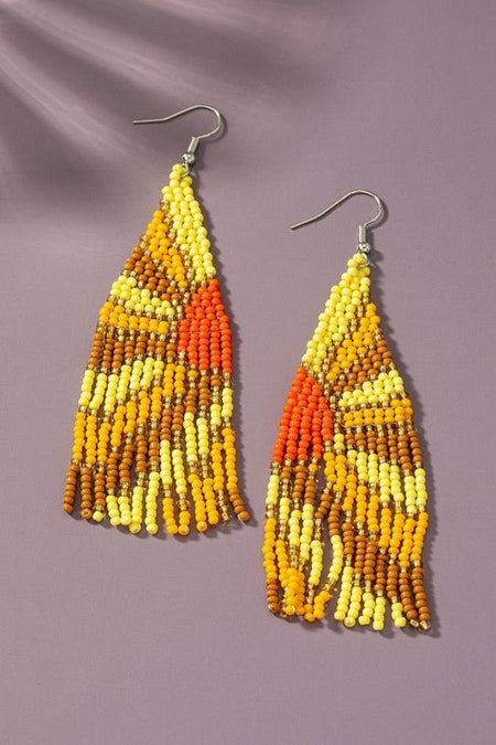 Boho seed bead solar ray earrings - S. M. & Co. Earrings