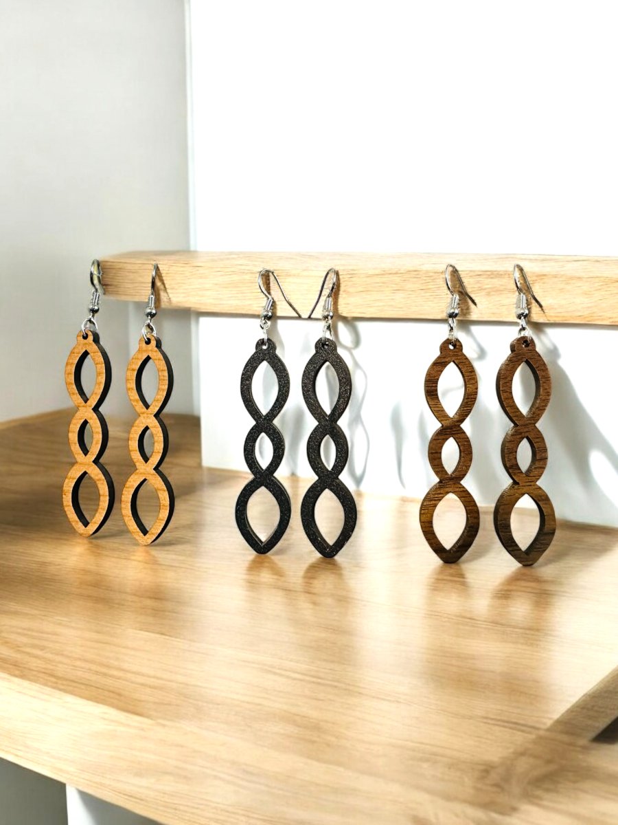 Boho Wood Dangles - S. M. & Co.