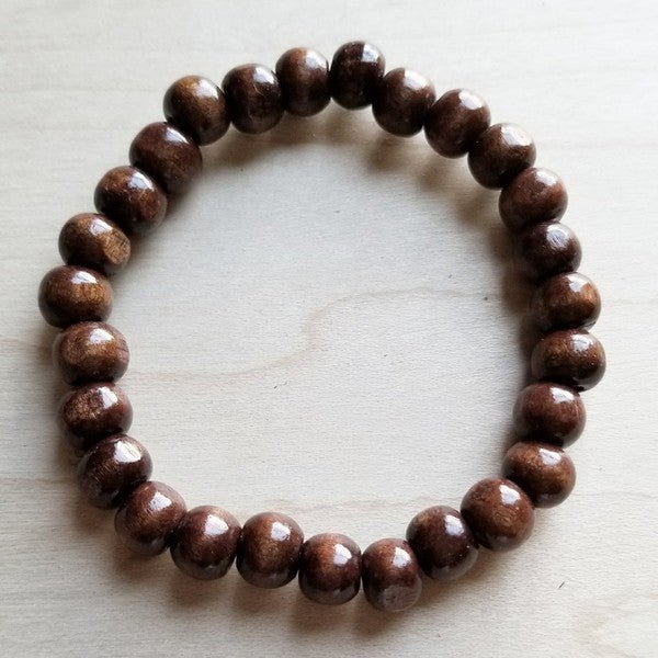 Bracelet Bar -Large Wood Beaded Stretch Bracelet - S. M. & Co. Bracelet