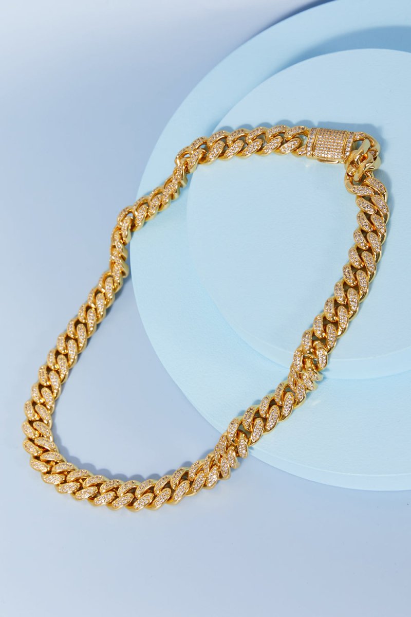 Brass Curb Chain Necklace - S. M. & Co.