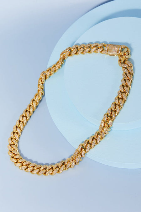 Brass Curb Chain Necklace - S. M. & Co.