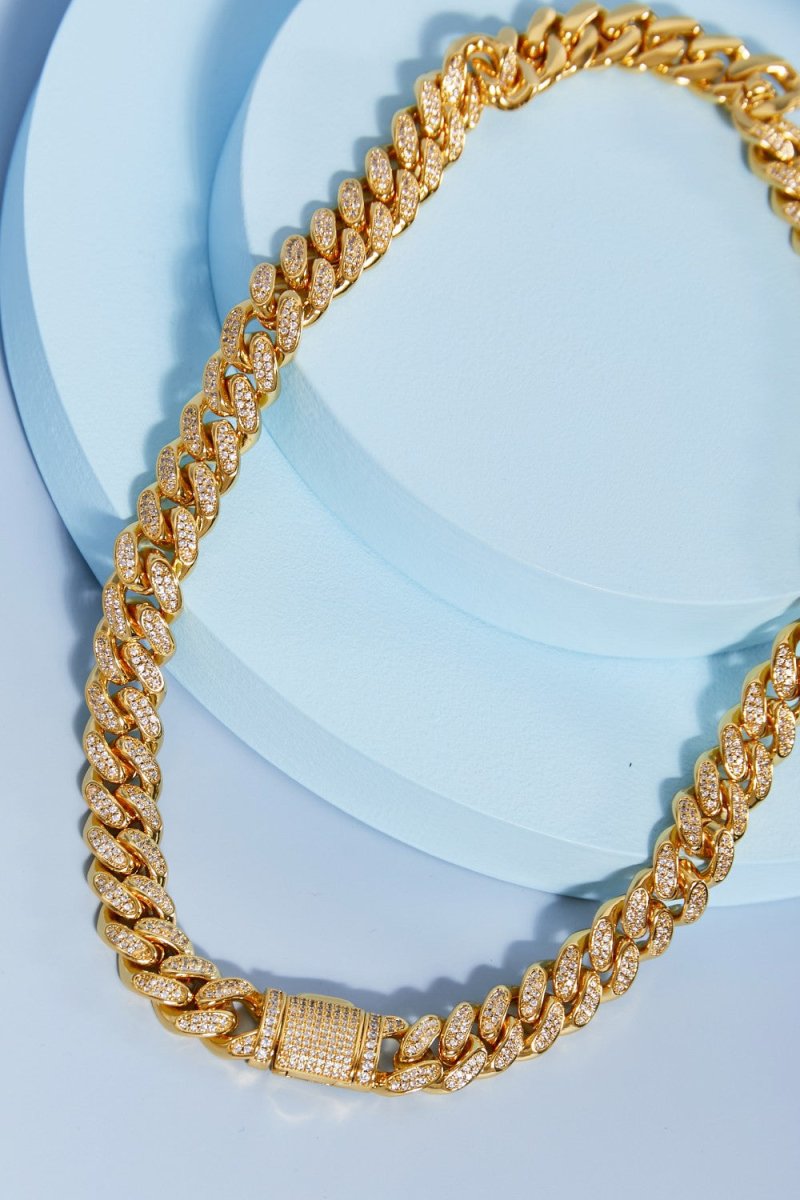 Brass Curb Chain Necklace - S. M. & Co.