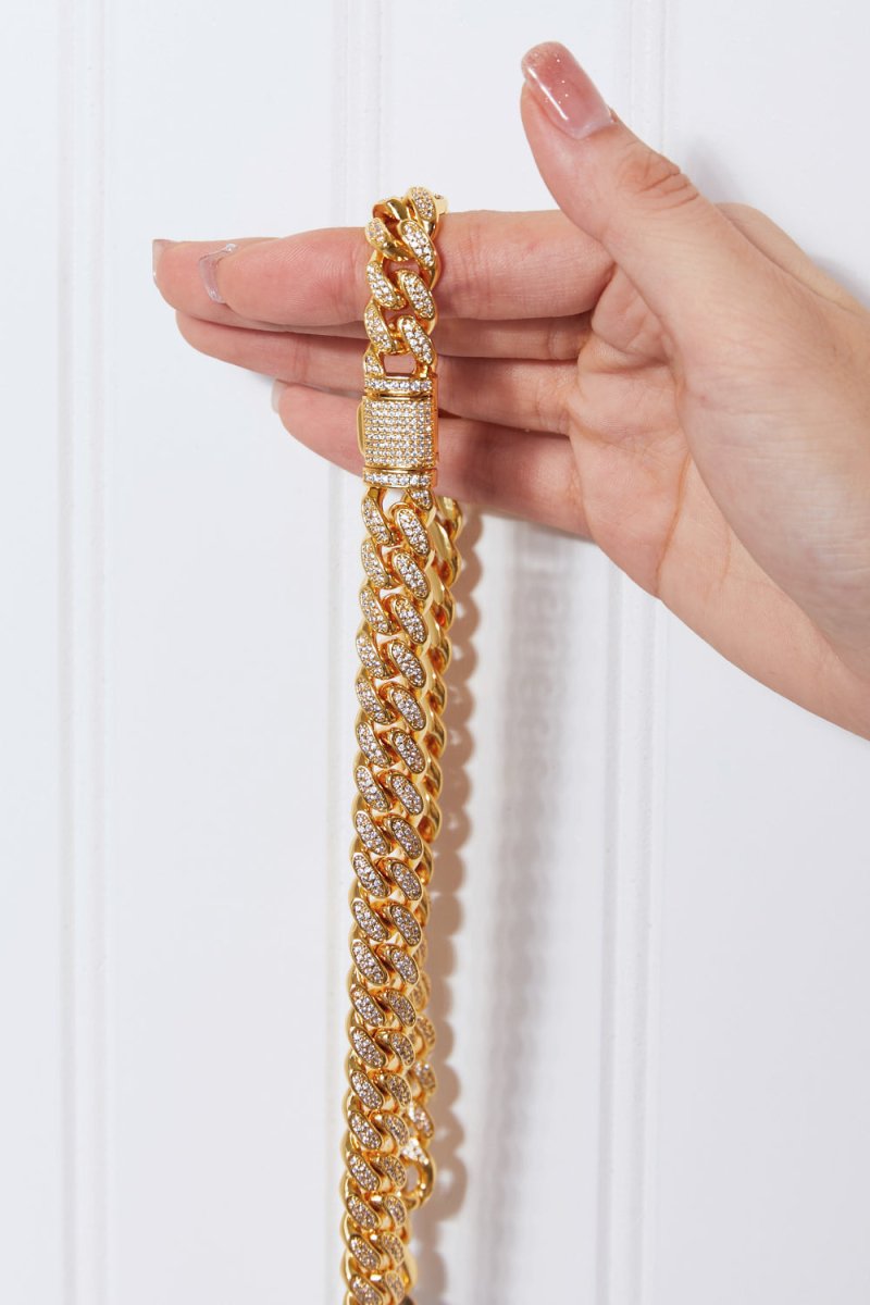 Brass Curb Chain Necklace - S. M. & Co.