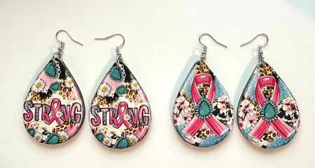 Breast Cancer Earrings - S. M. & Co.